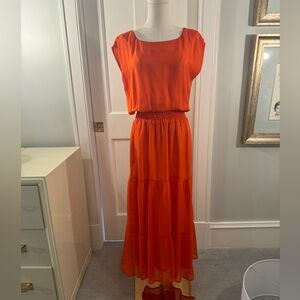 Jenny Han Silk Tiered Maxi